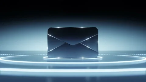 Black Colour Envelope mail push up Stock Footage 220835626