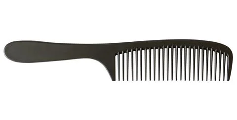 Black comb comb on white background 스톡 사진