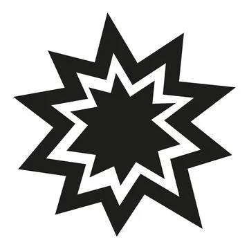 Black comic boom burst flat vector illustration Stock Illustration