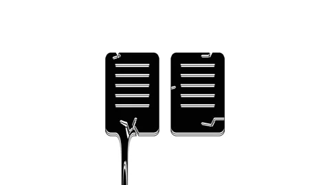 Black The commandments icon isolated on white background. Gods law concept. 4K Video stock 233875778