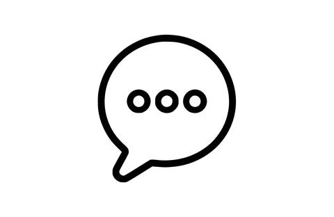 Black comment icon isolated on white background. Beautiful Comment icon. Stock Illustration