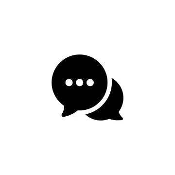 Black Comment solid icon vector Stock Illustration
