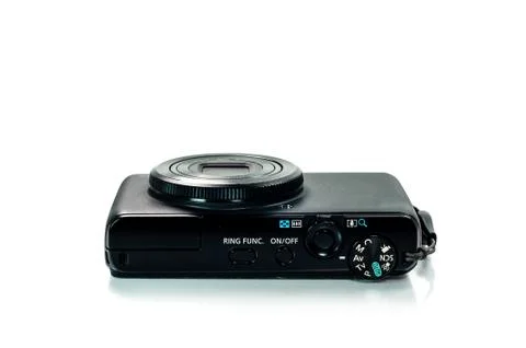 Black compact camera Foto stock