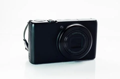 Black compact camera Foto stock