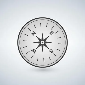 Black Compass icon Stock Illustration
