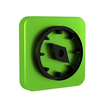 Black Compass icon isolated on transparent background. Windrose navigation .. Stock Illustration