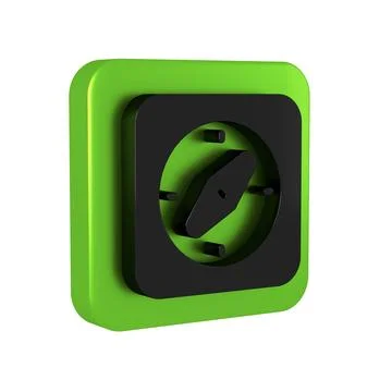 Black Compass icon isolated on transparent background. Windrose navigation .. Stock Illustration