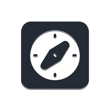 Black Compass icon isolated on white background. Windrose navigation symbol.. Stock Illustration