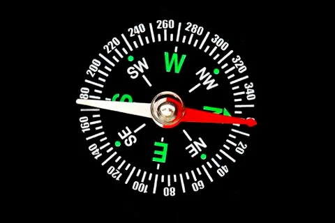 Black compass Stock Photos