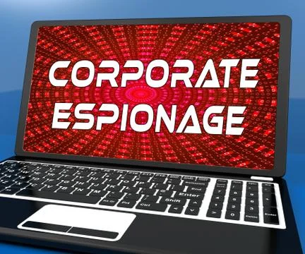 Black Computer On Desk With White Copyspace Stock Illustration