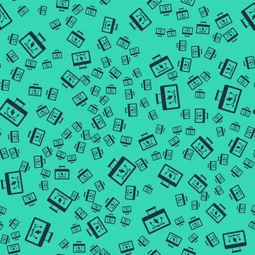 Black Computer display with vector design program icon isolated on isolated.. Stock Illustration