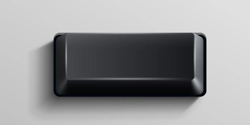 Black computer key on white background. イラスト素材