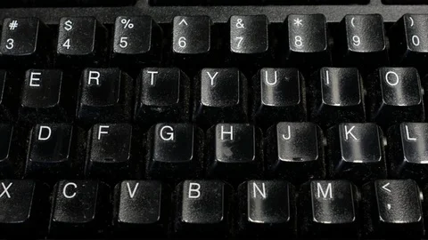 Black computer keyboard close up Stock Footage 90339227