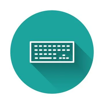 Black Computer keyboard icon isolated on white background. PC component sign Stock-Illustration
