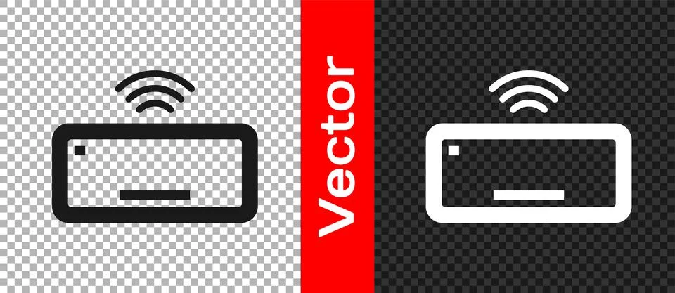 Black Computer keyboard icon isolated on transparent background. PC component Stock-Illustration