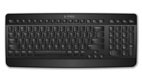 Black computer keyboard Stock Illustration