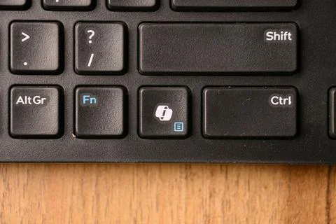 Black Computer Keyboard Macro Shot Highlighting Menu Key with Blurred Backg.. 库存照片