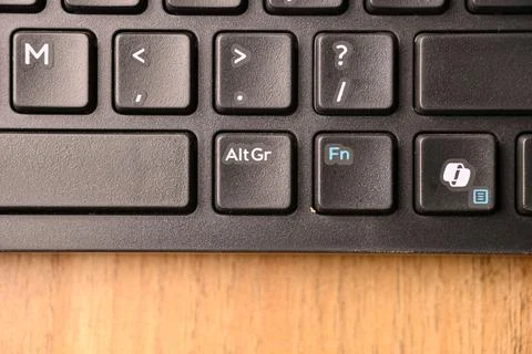 Black Computer Keyboard Macro Shot Highlighting Alt Gr Key with Blurred Bac.. Stock Photos