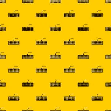 Black computer keyboard pattern vector Stock Illustration