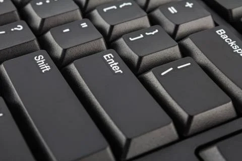 Black computer keyboard Stock Photos
