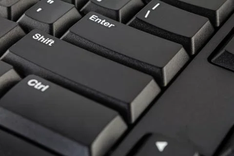Black computer keyboard Stock Photos