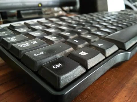 Black computer keyboard Stock Photos