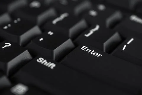 A black computer keyboard Stock Photos