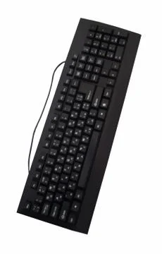 Black computer keyboard on white background Stock Photos