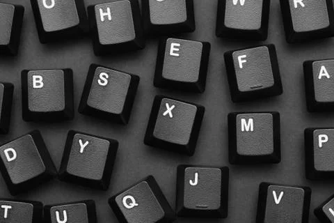 Black computer keys Stock Photos