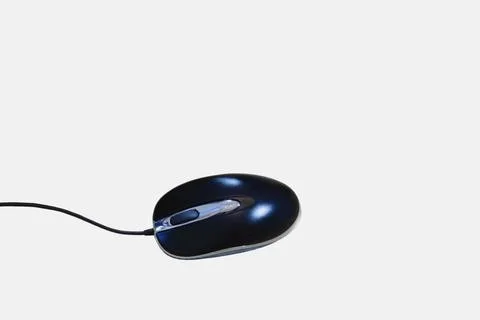 Black computer mice on white background Stock Photos