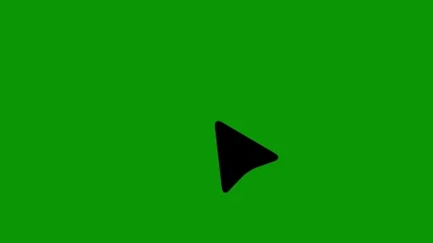 Black computer mouse cursor pointer with clicking action effect on chroma Stock Footage 346824499