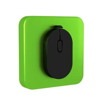 Black Computer mouse gaming icon isolated on transparent background. Optica.. Stock Illustration