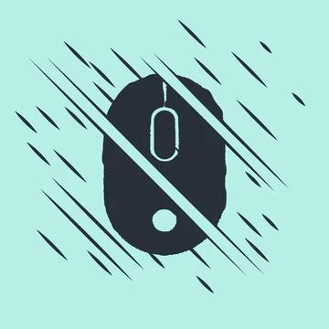 Black Computer mouse icon isolated on green background. Optical with wheel Stock Illustration