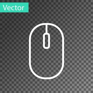 Black Computer mouse icon isolated on transparent background. Optical with wh 스톡 일러스트