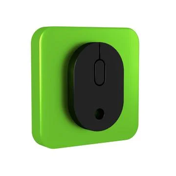 Black Computer mouse icon isolated on transparent background. Optical with .. Stock Illustration