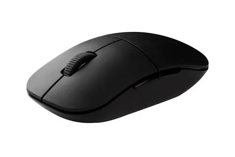 Black computer mouse isolated Stock Photos