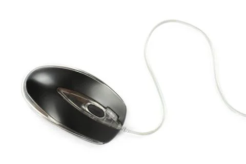 Black computer mouse Stock Photos