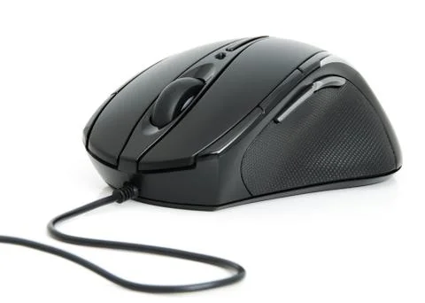 Black computer mouse Stock Photos