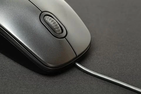 Black computer mouse Stock Photos
