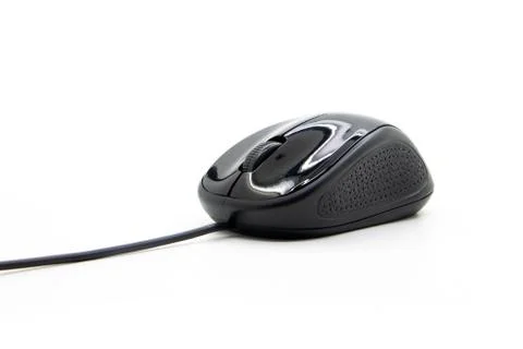 Black computer (PC) mouse 스톡 사진