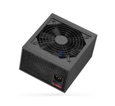 Black computer power supply unit Stock Illustration