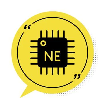 Black Computer processor with microcircuits CPU icon isolated on white イラスト素材