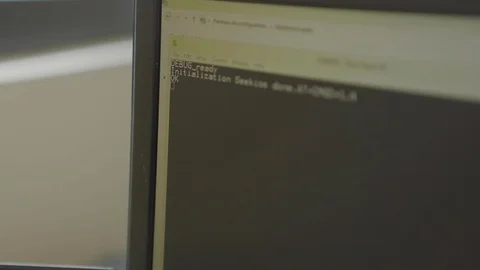 Black Computer screen of an engineer developing software app using Personal Stock Footage 110772060