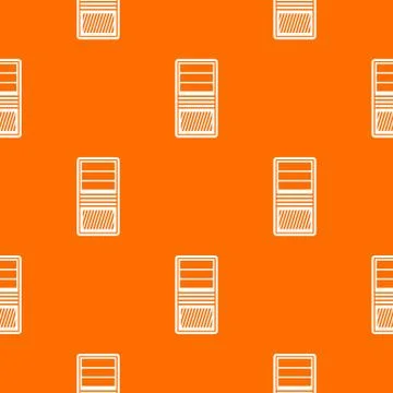 Black computer system unit pattern seamless Illustrazione stock