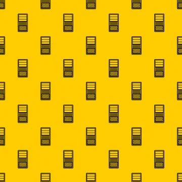 Black computer system unit pattern vector Illustrazione stock
