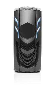 Black computer system unit. Stock Photos