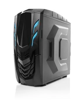 Black computer system unit. Stock Photos