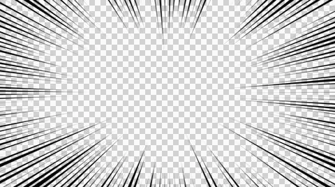Black concentrated line on transparent background Stock Illustration