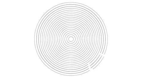 Black concentric circle lines icon Stock Illustration