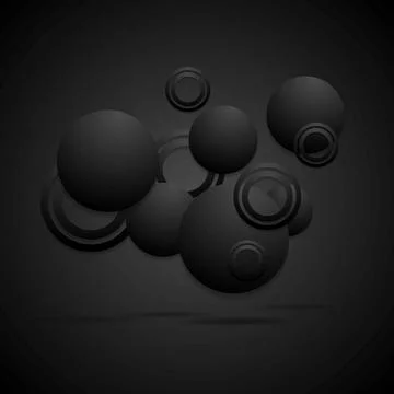 Black concept abstract background. Vector circles eps 10 Black concept abs... Stock Photos